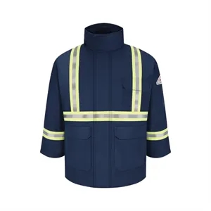 Bulwark Men's Long Deluxe Parka With Reflective Trim - EX...