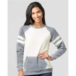 Boxercraft Women's Cozy Contrast Fleece Crewneck Pullover...