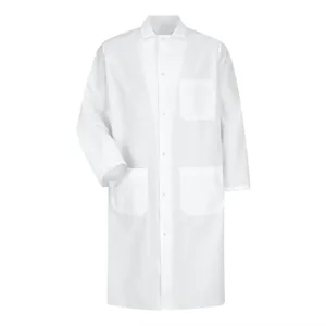 Red Kap Unisex Butcher Coat With Interior Chest Pocket - ...