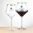 Tucson Gold Rim Burgundy Wine - Imprinted | https://www.bestnamebadges.com