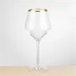 Tucson Gold Rim Burgundy Wine - Imprinted | https://www.bestnamebadges.com