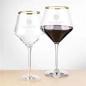 Tucson Gold Rim Burgundy Wine -  Deep Etch