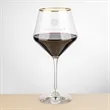 Tucson Gold Rim Burgundy Wine -  Deep Etch | https://www.bestnamebadges.com