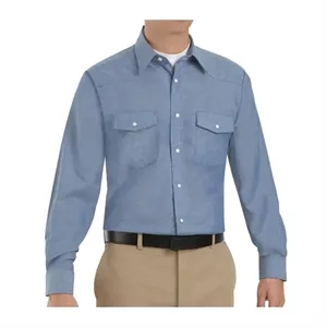 Red Kap Men's Tall Deluxe Western Style Long Sleeve Shirt...