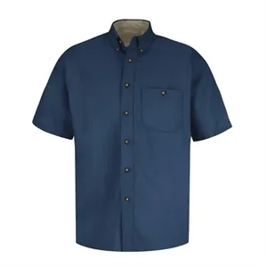 Red Kap Men's Short Sleeve 100% Cotton Dress Shirt - SC64