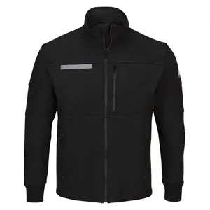 Bulwark Men's Zip Front Fleece Jacket-Cotton /Spandex Ble...