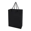 Black Paper Shopping Tote Gift Bag W/ Handles 4.7"x4"x2.4" | https://www.bestnamebadges.com