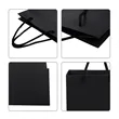 Black Paper Shopping Tote Gift Bag W/ Handles 4.7"x4"x2.4" | https://www.bestnamebadges.com