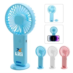Plastic Mini Rechargeable Handheld Fan With Stand