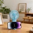 Plastic Mini Rechargeable Handheld Fan With Stand | https://www.bestnamebadges.com