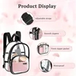 Clear PVC Stadium Backpack | https://www.bestnamebadges.com