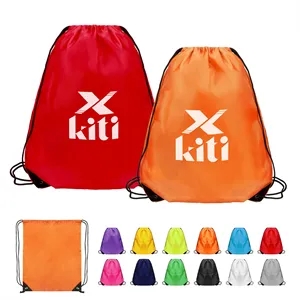 13.4"x16.5" Polyester Sports Drawstring Backpack Cinch Bag