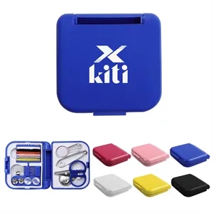 Plastic Small Portable Travel Sewing Kit Box