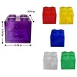 Transparent Plastic Block Coin Banks | https://www.bestnamebadges.com