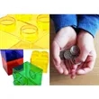 Transparent Plastic Block Coin Banks | https://www.bestnamebadges.com