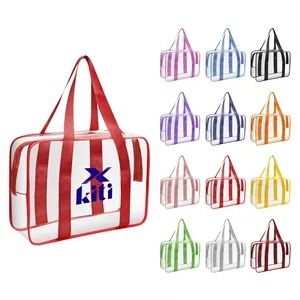 Clear PVC Travel Toiletry Bag With Handle