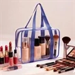 Clear PVC Travel Toiletry Bag With Handle | https://www.bestnamebadges.com