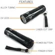 Mini UV Flashlight Aluminum Portable Detection Light | https://www.bestnamebadges.com