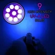 Mini UV Flashlight Aluminum Portable Detection Light | https://www.bestnamebadges.com