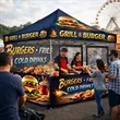 Custom Food Concession Canopy Tent Package | https://www.bestnamebadges.com