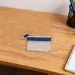 Mini Zippered PVC Pouch Clear Pencil Bag W/ Key Ring | https://www.bestnamebadges.com