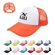 5 Panel Two Tone Mesh Back Trucker Cap | https://www.bestnamebadges.com