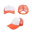 5 Panel Two Tone Mesh Back Trucker Cap | https://www.bestnamebadges.com