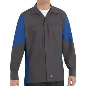 Red Kap Men's Tall Long Sleeve Automotive Crew Shirt - SY10T