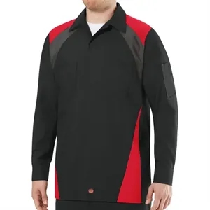 Red Kap Men's Long Sleeve Tri-Color Shop Shirt - SY18
