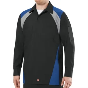 Red Kap Men's Tall Long Sleeve Tri-Color Shop Shirt - SY18T
