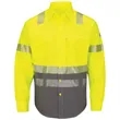 Bulwark Men's Hi-Visibility Color Block Uniform Shirt - E... | https://www.bestnamebadges.com