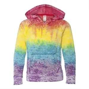 MV Sport Girls' Courtney Burnout V-Notch Hooded Sweatshir...