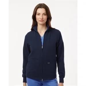 Jaanuu Women's Ceri Essential Full-Zip 6-Pocket Scrub Jac...