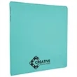 10 1/2"x11 1/2" Teal Leatherette 3 Ring Binder | https://www.bestnamebadges.com