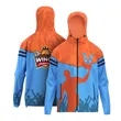 Custom Sports Warm Up Jacket With Hood | https://www.bestnamebadges.com