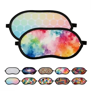 Full Color Satin Sleep Eye Mask W/ Elastic Strap
