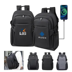 Waterproof Travel Laptop Backpack W/ Usb Charging Port