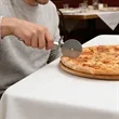 Classic Stainless Steel Pizza Cutter Wheel W/ Finger Guard | https://www.bestnamebadges.com