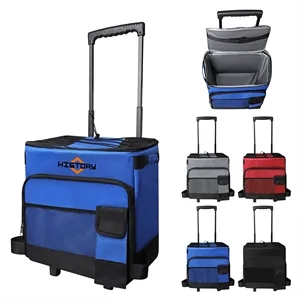 Collapsible Rolling Insulated Cooler Bag Cart W/ Wheels