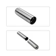 Portable Stainless Steel Single Cigar Tube With Cap | https://www.bestnamebadges.com