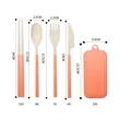 Wheat Straw Portable Tableware Set | https://www.bestnamebadges.com