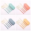 Wheat Straw Portable Tableware Set | https://www.bestnamebadges.com