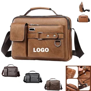 Vintage Leather Messenger Bag