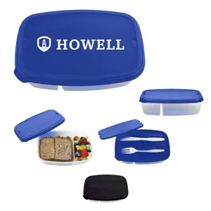 2-Section Lunch Container | https://www.bestnamebadges.com