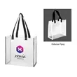 Reflective Shopper Clear EVA Reflective Tote Bag | https://www.bestnamebadges.com