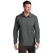 TravisMathew Oceanside Heather Long Sleeve Polo | https://www.bestnamebadges.com