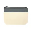 Two-Tone Cotton Canvas Utility Zipper Pouch (Ocean) | https://www.bestnamebadges.com