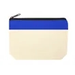 Two-Tone Cotton Canvas Utility Zipper Pouch (Ocean) | https://www.bestnamebadges.com