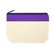 Two-Tone Cotton Canvas Utility Zipper Pouch (Ocean) | https://www.bestnamebadges.com