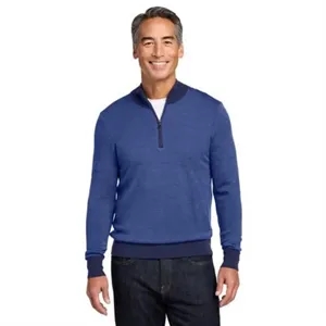 Brooks Brothers Washable Merino Birdseye 1/4-Zip Sweater
